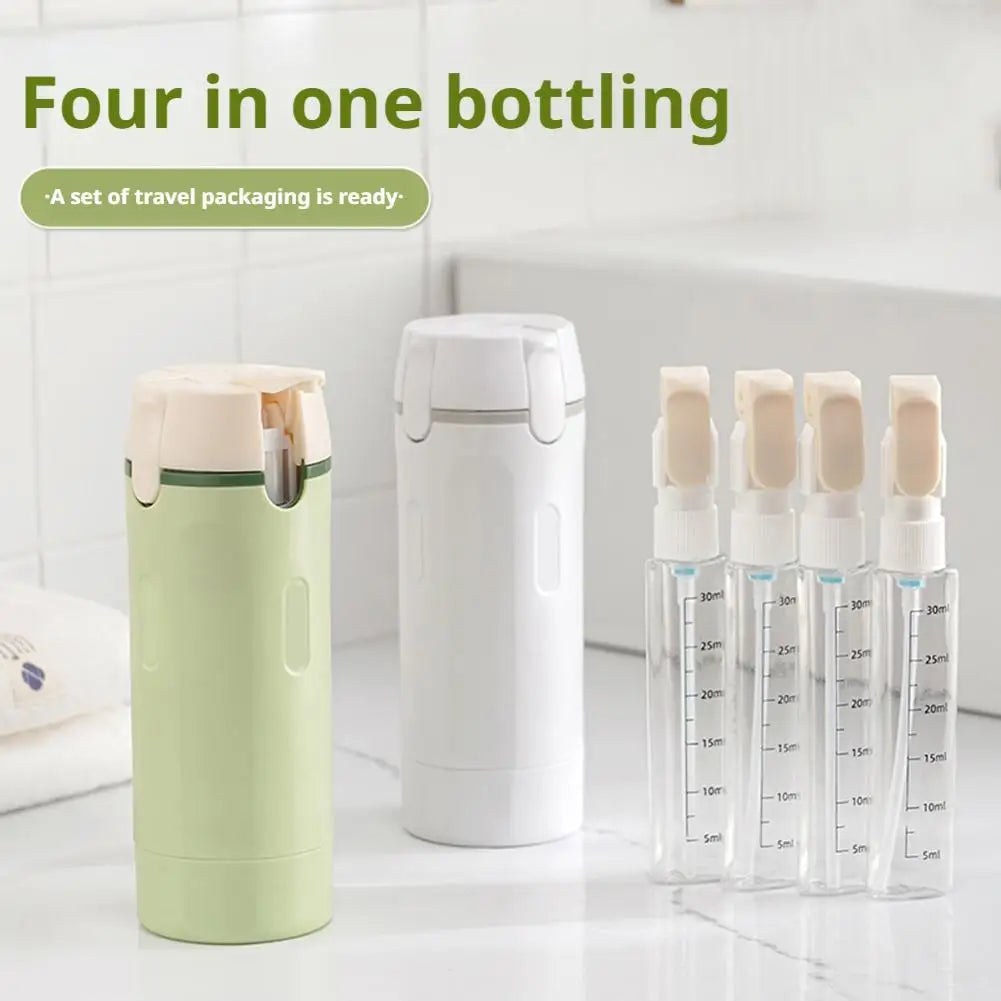 4-in-1 Kelioninis Dozatorius Tualeto Reikmenims