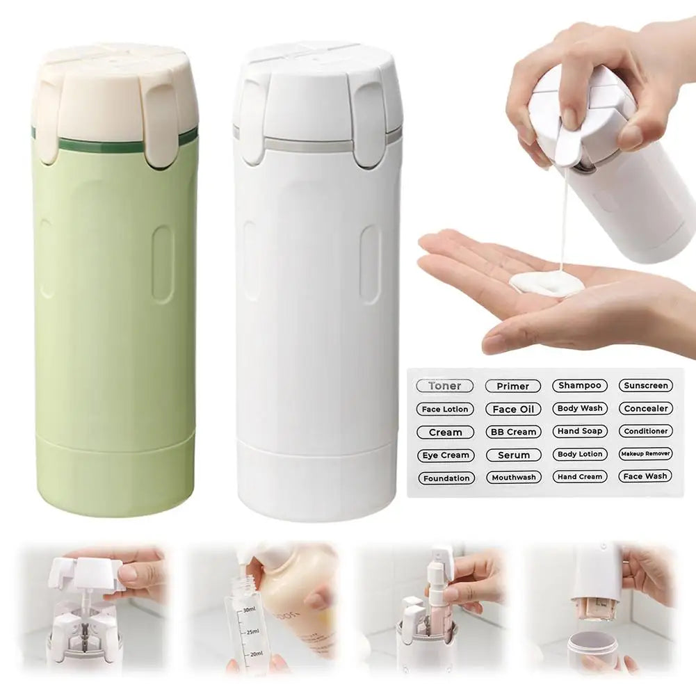 4-in-1 Kelioninis Dozatorius Tualeto Reikmenims